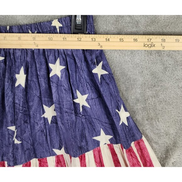 J Suzette Skirt Womens XL American Flag Stars Stripes Patriotic 90s Vintage USA - Picture 4 of 9